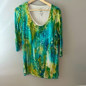 Miraclebody by MiracleSuit Teal Top Size L